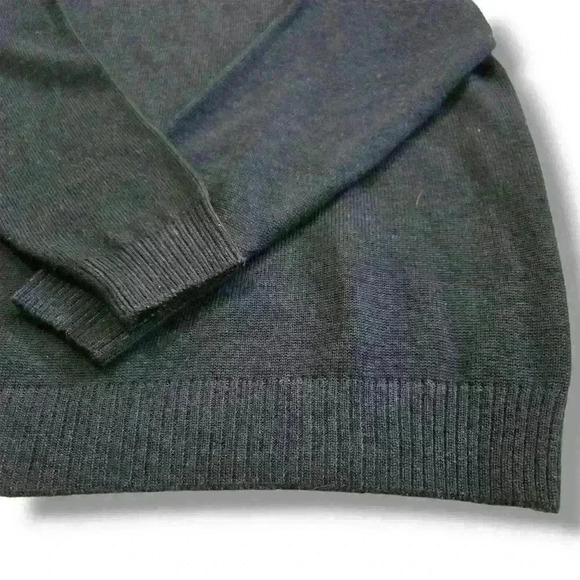 Montechiaro Crewneck amen's Sweater Made in Italy Black XL - Picture 6 of 8